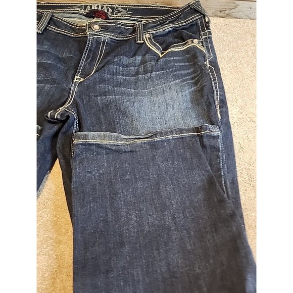 Ariat  Mid Rise Boot Jeans Women’s 34L Flair Heavy Stitch Studed Stretch Ruby - Picture 12 of 16